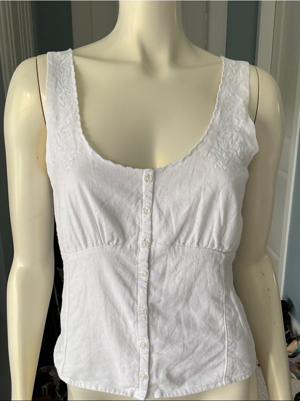Hollister button front tank top
